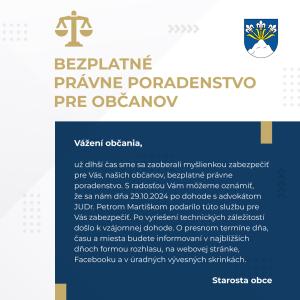 Bezplatné právne poradenstvo pre občanov